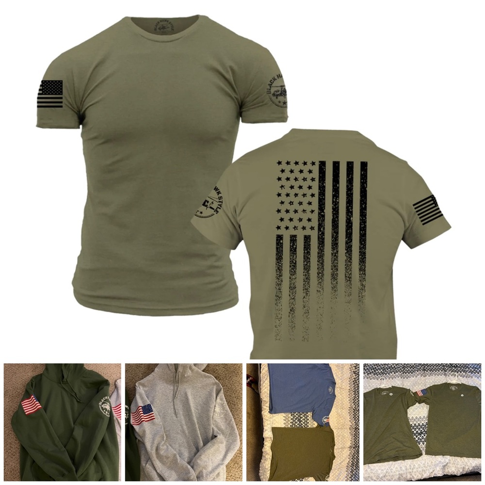Black Hawk Style Hoodies & Shirts Bundle.
Total of 2 hoodies and 4 shirts size S